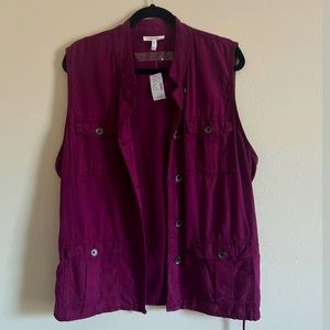 NWT Maurices burgundy vest